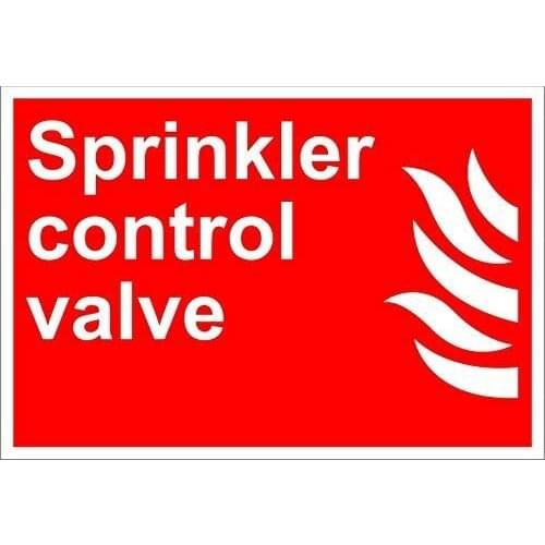 Anwei Signs Wall DecorSprinkler Control Valve Fire OSHA/Ansi Tin Metal Sign 8 X 12 Inches Wall Art