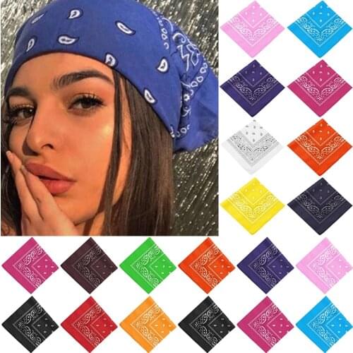IFMIA Bohemian Print Bandana Hair Bands For Girls Women Kids Unisex Square Scarf Turban Headband Hair Accessories