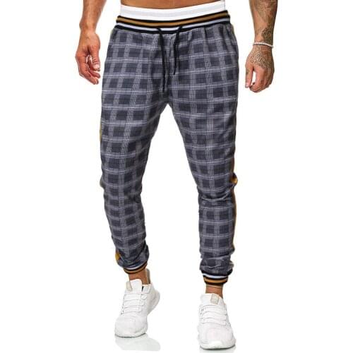 Plaid pants men casual pants autumn mens sweatpants joggers loose Hip hop fashion trousers mens pants 2020 new