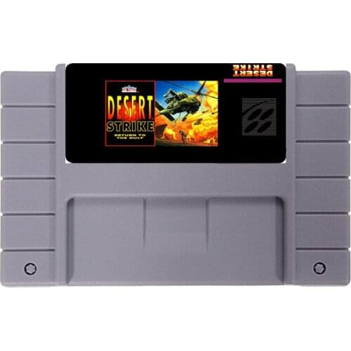 Desert Strike - Return to the Gulf 16 bit NTSC Big Gray Game Card For USA Version Game Player