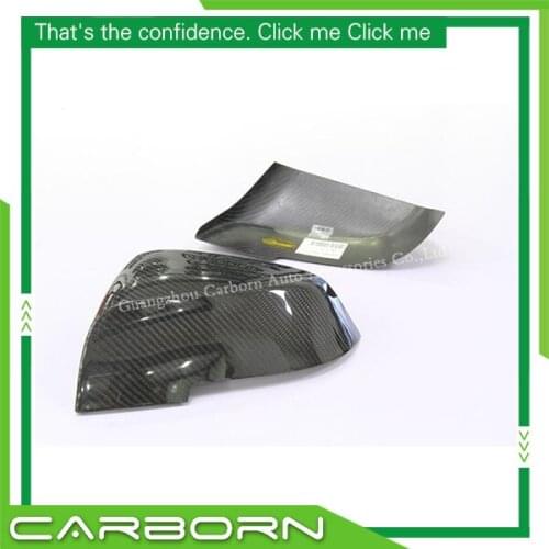 For-BMW F10 F12 F13 F06 F01 F02 2014-ON Add On Style Gloss Black Carbon Fiber Body Side Rear View Mirror Cover