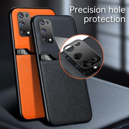 For OPPO Realme 7 Pro Case Hard Matte PU Leather magnet protective back cover case for oppo realme 7 pro 7pro full cover shell