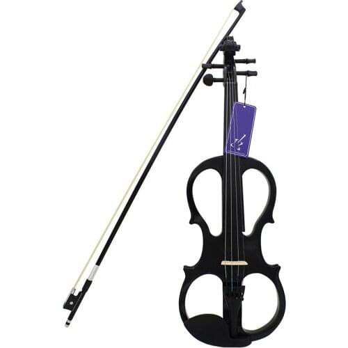 Electric Violin Fiddle 4/4 Full Size Solid Wood Electric Acoustic Violin Stringed Instrument with Maple Body High Quality Case
