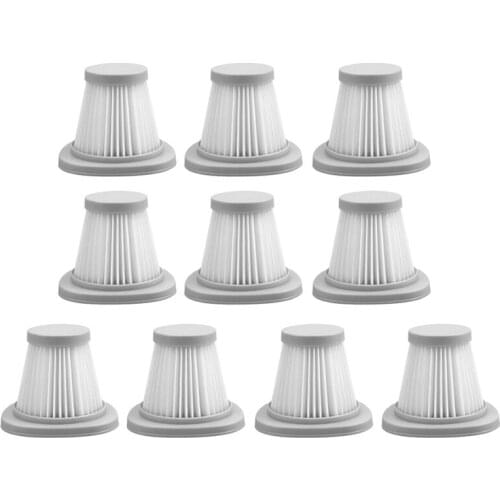 Hepa Filter Anti-Dust HEPA Filter for Spare Parts for Xiaomi Deerma DX118C DX128C Portable Vacuum Cleaner 10Pcs