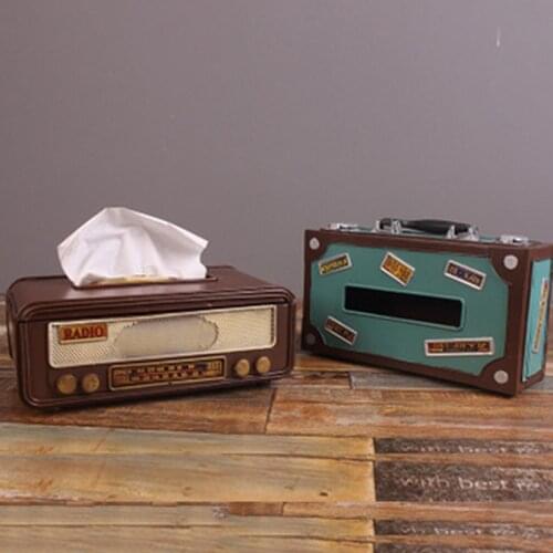 New Retro Creative Radio Tissue Box Portable Dust-proof Storage Box Home Tissue Holder Kitchen Living Room Bedroom General Gift
