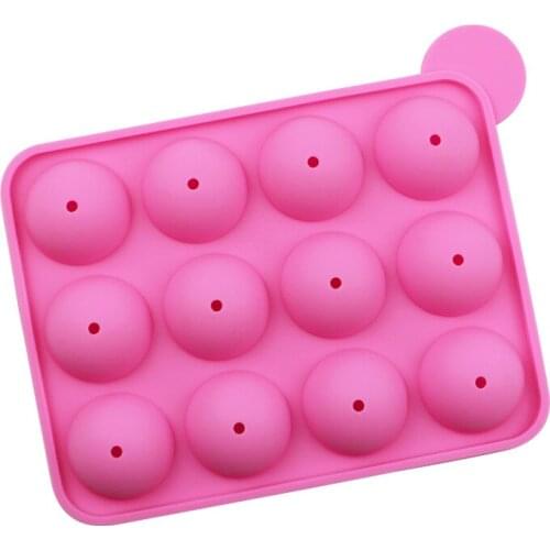 12-hole circular lollipop silicone mold DIY baking spherical chocolate Party cake decoration tools