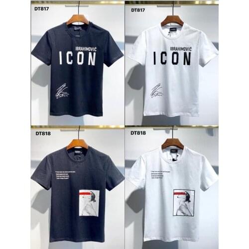 Summer new goth Men Women O Neck Short Sleeve T Shirt Locomotive Letter Print Cotton Casual T-Shirt 21 FW 1964 Dsquared2