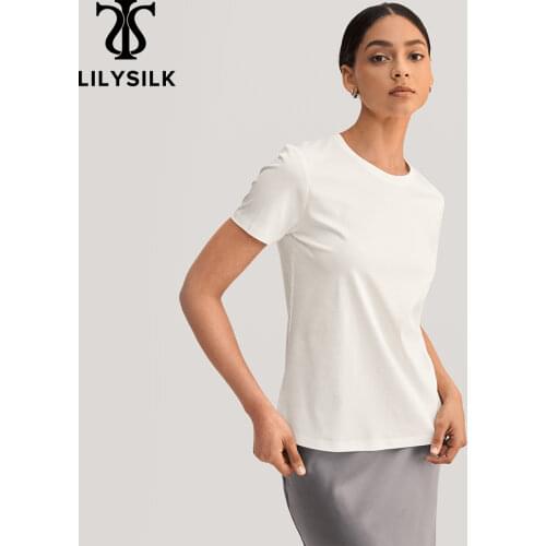 Женские базовые футболки LILYSILK China At AliExpress