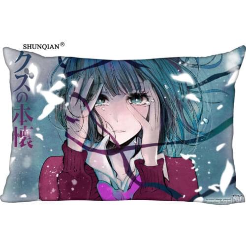 Custom kuzu no honkai soft Pillowcase 45x35cm(One Side) Rectang Zipper Print Throw Pillowcase Cover