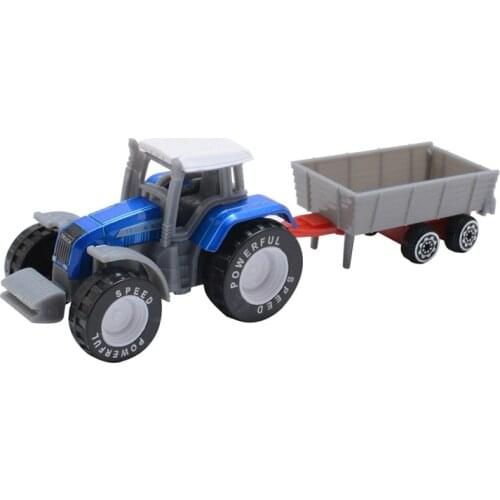 Farm Tractors Truck and Trailers Set Toy Mini Die-Cast Metal Alloy Farmer Car Vehicle Gifts for Kids Boys Girls Children