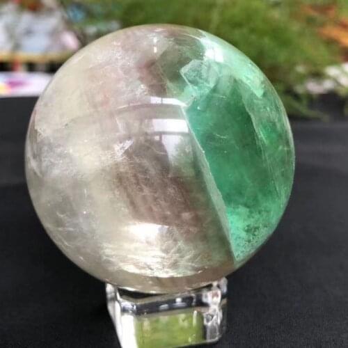 Natural Color Fluorite Ball Crystal Sphere Home Decoration Ornamental Stone Healing Meditation Divination Orb Crafts Gift