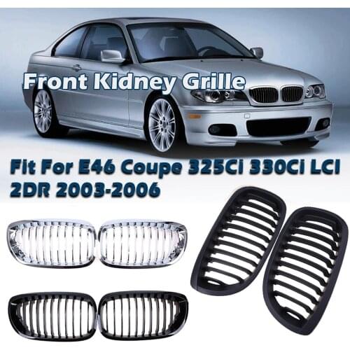 New Front Bumper Kidney Grill Grille Fit For E46 Coupe 325Ci 330Ci LCI 2DR 2003-2006,Car accessories Replacement Part