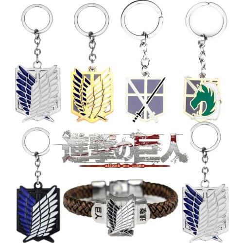 Japanese Anime Attack on Titan Necklace Freedom Scouting Legion Eren Mikasa Jewelry Pendant Badge Pendant Accessories New