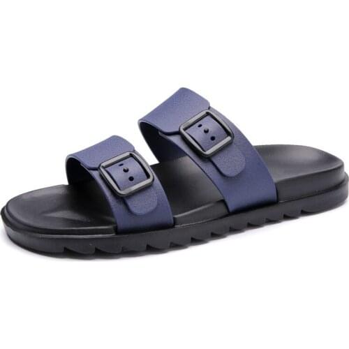 Popular Summer Mens Outdoors Slippers 2019 Newest Male Casual Beach Shoes Non-slip Soft Pleated Bottom Mens Slippers