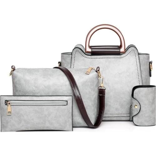 Fashion Bag Retro Womens Handbag Simple Shoulder Bag Designer Composite Bags Brand Women Handbags Ladies Hand Bags 4 Pcs/set