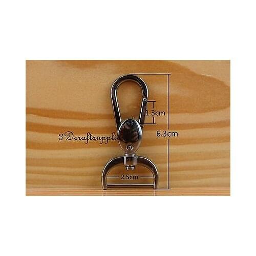 Lobster Clasps Clips Claw purse hooks Swivel snap hook Gunmetal 25 mm 4pcs J14