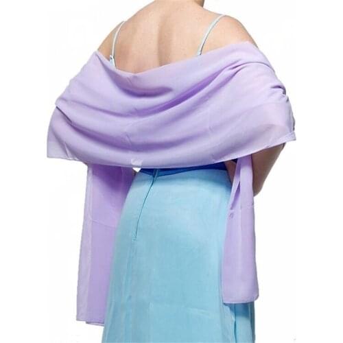 Womens Chiffon long scarf cape shawl for bridesmaid dress wedding party cover arm Cape Shawl 2020 Mother Wedding Shawl VS42