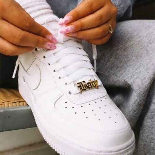 Gold Personalized Name Shoe-buckle BFF Jewelry Women Men Custom Old English Shoe Charms Nameplate Buckie For Kids