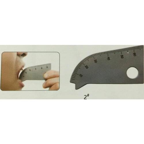 1Pc Dental S.S Bite Gauge Caliper Mouth Gag Opening Capacity Measuring Ruler