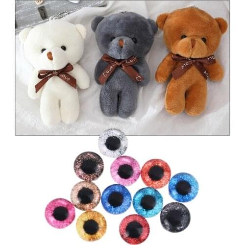 10 Pair Glass Doll Eyes DIY Crafts Eyeballs for Dinosaur Animals Eye Accessories U7EE