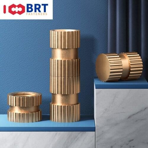 100pcs/50pcs/20pcs M3 M4 M5 M6 M8 Blind hole nut single pass Braas insert nut Injection Molding Brass Knurled Thread Inserts Nu