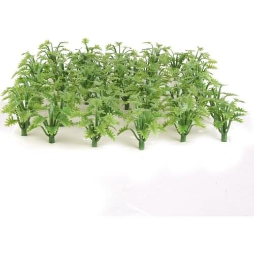 100Pcs Train Wargame Scenery Landscape Model Grass W/ Crushed Leaves 3.3-4.5cm