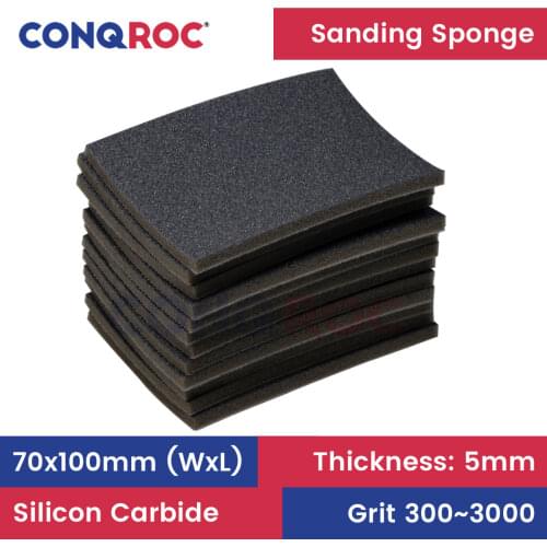 12 Pieces 70x100x5mm Sanding Sponges Hook Loop Flexible Soft Silicon Carbide Dry & Wet Sanding Papers
