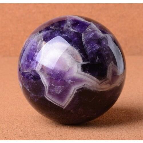 1380 Natural Dream Amethyst Quartz Crystal Sphere ball Healing+stand