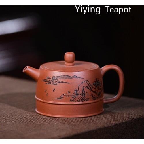 150ml Yixing Purple Clay Teapot Master Handmade Small kettle Black Tea Puer Tea Kung Fu Teapot Teaware Gift Set Free Shipping