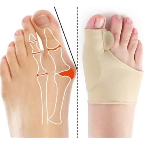 2Pcs=1Pair Toe Corrector Orthotics Foot Care Tools Bone Thumb Adjuster Correction Soft Pedicure Socks Bunion Straightener
