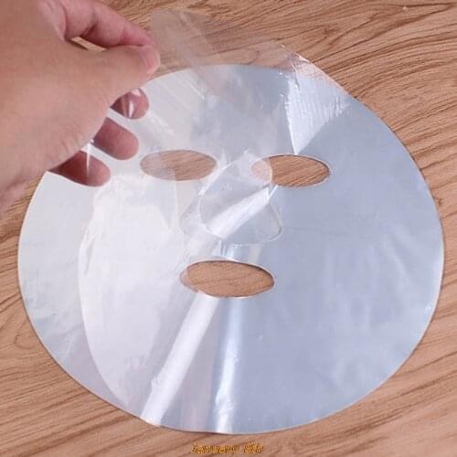 200pcs Plastic Film Skin Care Full Face Cleaner Mask Paper Natural Disposable Plastic Paper Masks Facial Beauty Healthy Tool