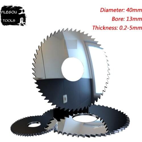 40mm Tungsten Steel Milling Cutter, 40x13mm Solid TCT Circular Saw Blades Cutting stainless Steel. Thickness 0.2-5mm (Bore 13mm)
