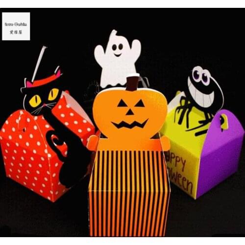 50pcs Halloween Treat Boxes, Halloween Candy Boxes, Halloween Boxes 4style