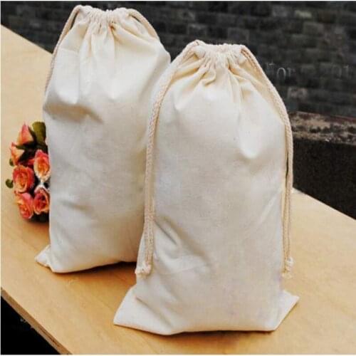 80pcs high quality cotton jewelry pouches 30*40cm gift drawstring bags with one color printing and DHL shipping