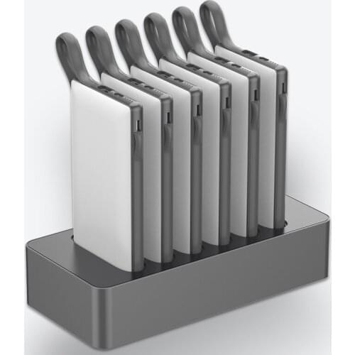 ABS+PC Fire Proof Material Powerbank Station 6*10000mAh Mobile Battery