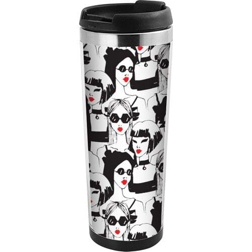 ALLMUG In-Steel Color Thermos-Illustration Woman