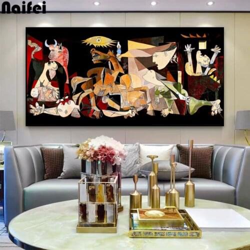 Diy diamond painting Famous Picasso Guernica Art Painting full square round drill Decorative Picture for Living Room diamond art
