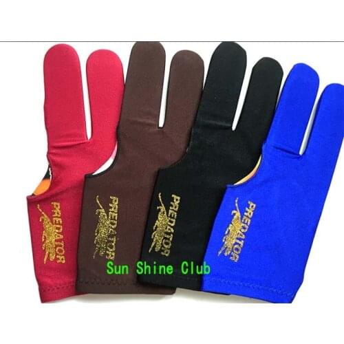 Free shipping 4pcs/lot high Elasticity 3 finger billiard gloves/Pool Table Snooker billiard table Gloves Billiards Accessories