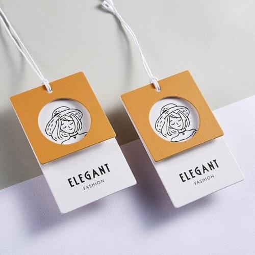 Custom clothing brand hang Tag printed price tags for clothing garment sewing label tags for luggage shoe underwear luggage bags