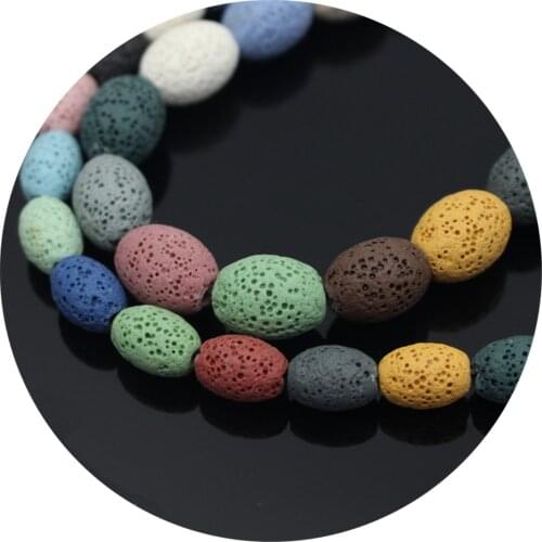Oameusa Square Volcanic Rock Lava Beads Aromatherapy For Jewelry Making Essential Oil Bracelets Necklace Accessories