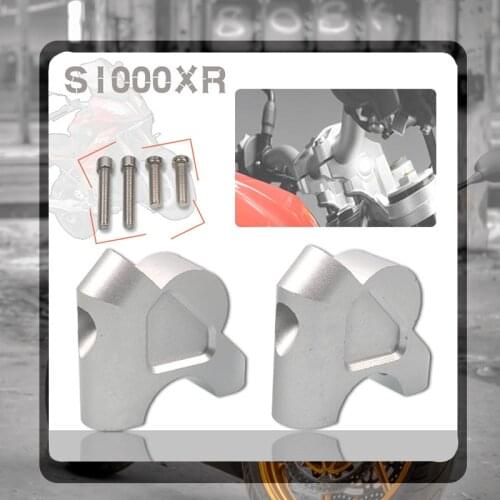 For BMW S1000XR S 1000 XR 2015 2016 2017 2018 Motorcycle CNC Front Handlebar Risers Top Cover Clamp Extend Adapter