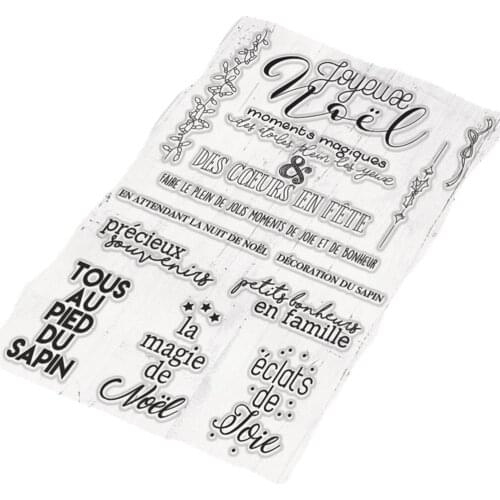 French Transparent Clear Silicone Stamp/Seal for DIY scrapbooking/photo album Decorative clear stamp sheets A1401