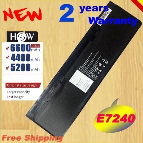 HSW Laptop battery For Dell Latitude E7240 E7250 W57CV 0W57CV GVD76 VFV59 battery 7.4V 45WH WD52H VFV59 SHIPPING