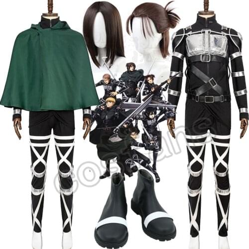 Attack on Titan 4 The Final Season Rivaille Cosplay Costume Halloween Superhero Outfits Shingeki no Kyojin Team Armour Uniform