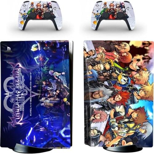 Kingdom Hearts Style PS5 Skin Sticker for Playstation 5 Console & 2 Controllers Decal Vinyl Protective Skins Style 9