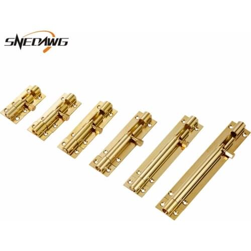 Brass Barrel Bolt 1.5/2/.2.5/3/4/5inch House Security Barrel Door Bolt Home Gate Window Safety Hardware Barrel Bolt Lock Latch