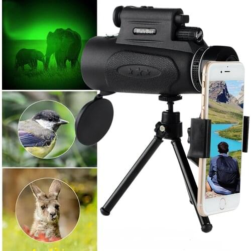 Monocular Telescope Night Vision with Phone Clip 100x90 Optical HD Professional Handheld Telescope Tourist Animal Observed