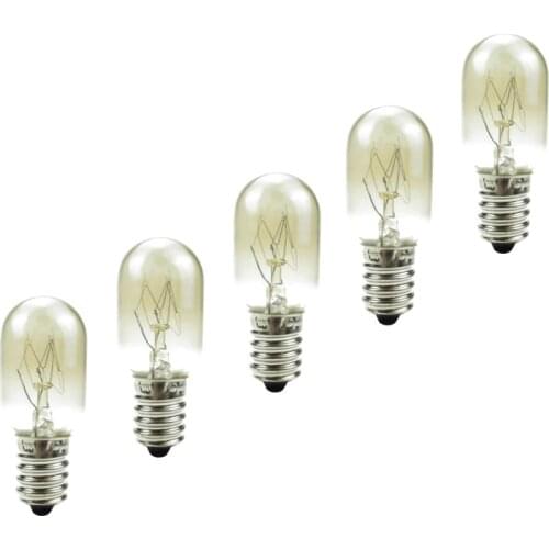 Pack of 5 E14 Base 220V 20W Microwave Light Bulb Lamp Spare Parts for Microwave Oven Accessories