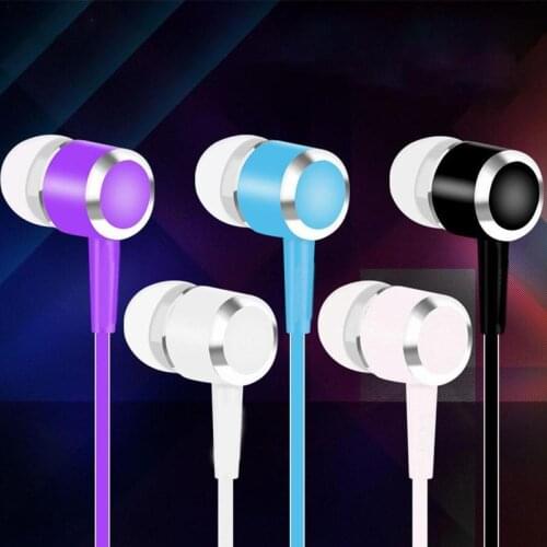 In-ear Subwoofer Headset Mp3 Mobile Phone Universal Stereo Sound Crystal Line Earplugs American Standard Headset