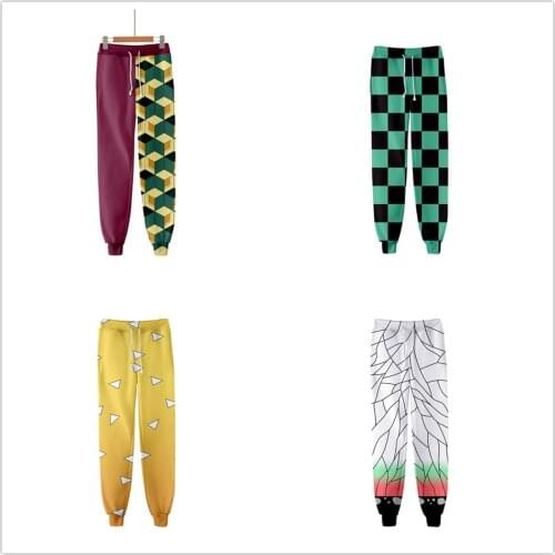 2021 New Anime Demon Slayer 3d Printed Joggers Pants Tanjiro Kamado Anime Sweatpants Fashion Harajuku Men/Women Trousers